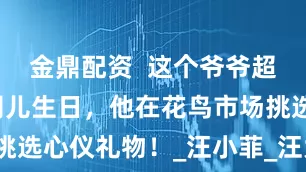 金鼎配资  这个爷爷超靠谱，小玥儿生日，他在花鸟市场挑选心仪礼物！_汪小菲_汪大爷_菻菻