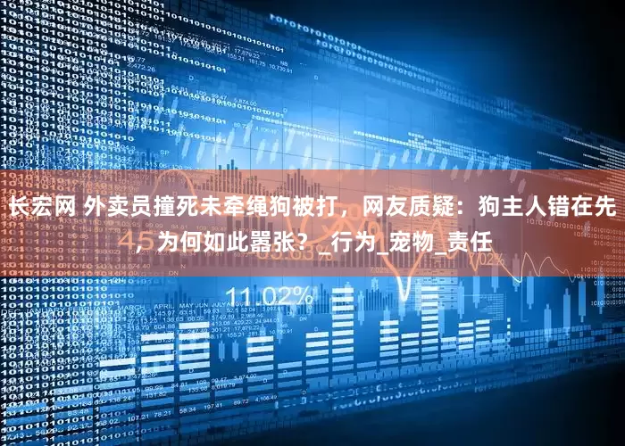 长宏网 外卖员撞死未牵绳狗被打，网友质疑：狗主人错在先，为何如此嚣张？_行为_宠物_责任
