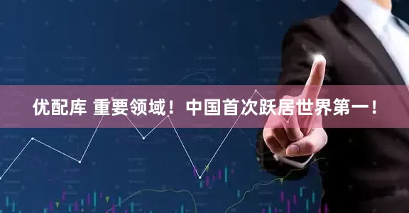 优配库 重要领域！中国首次跃居世界第一！